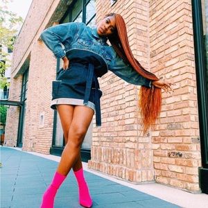 Somethingbysonji kourtney paper bag skirt